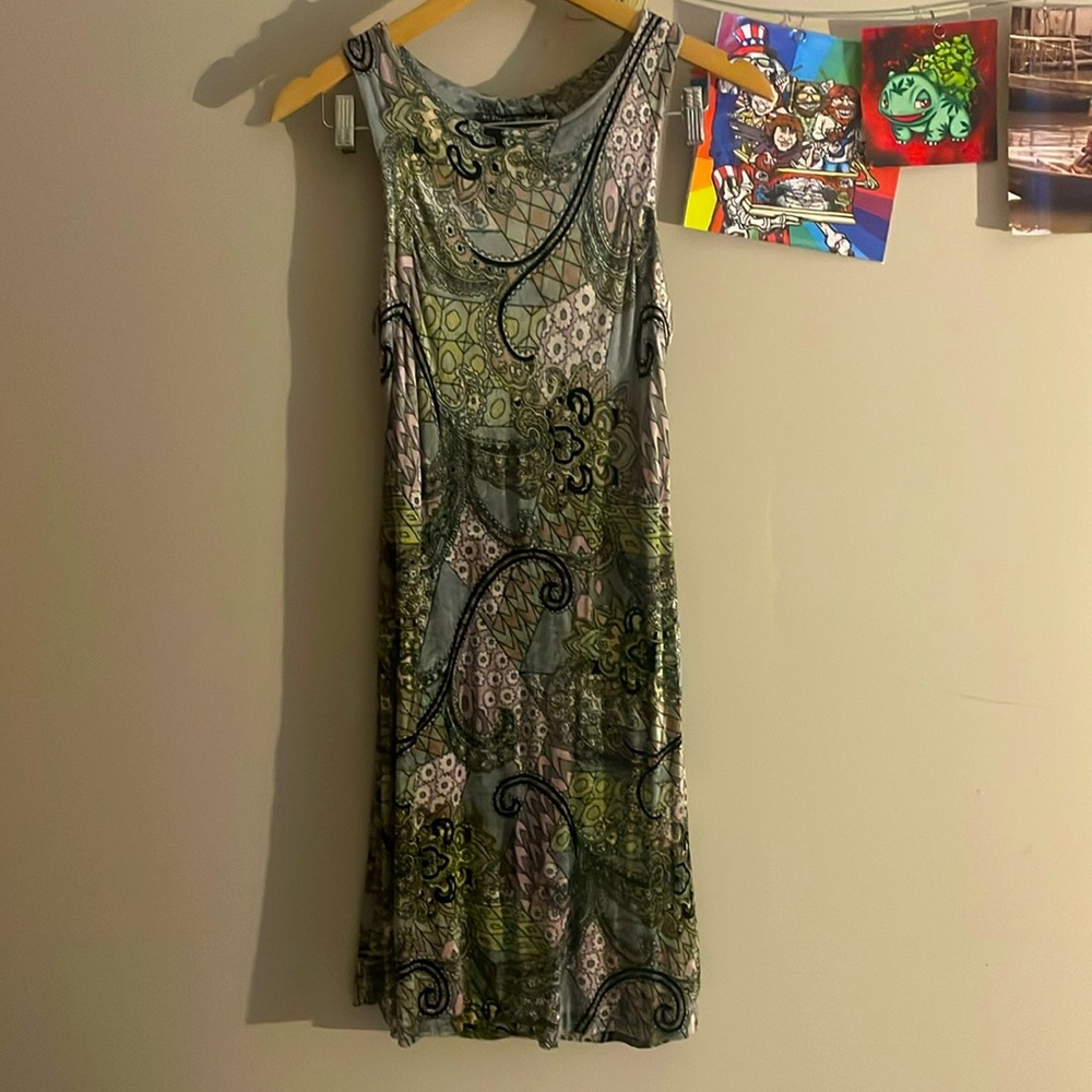 Betsey Johnson velour paisley dress